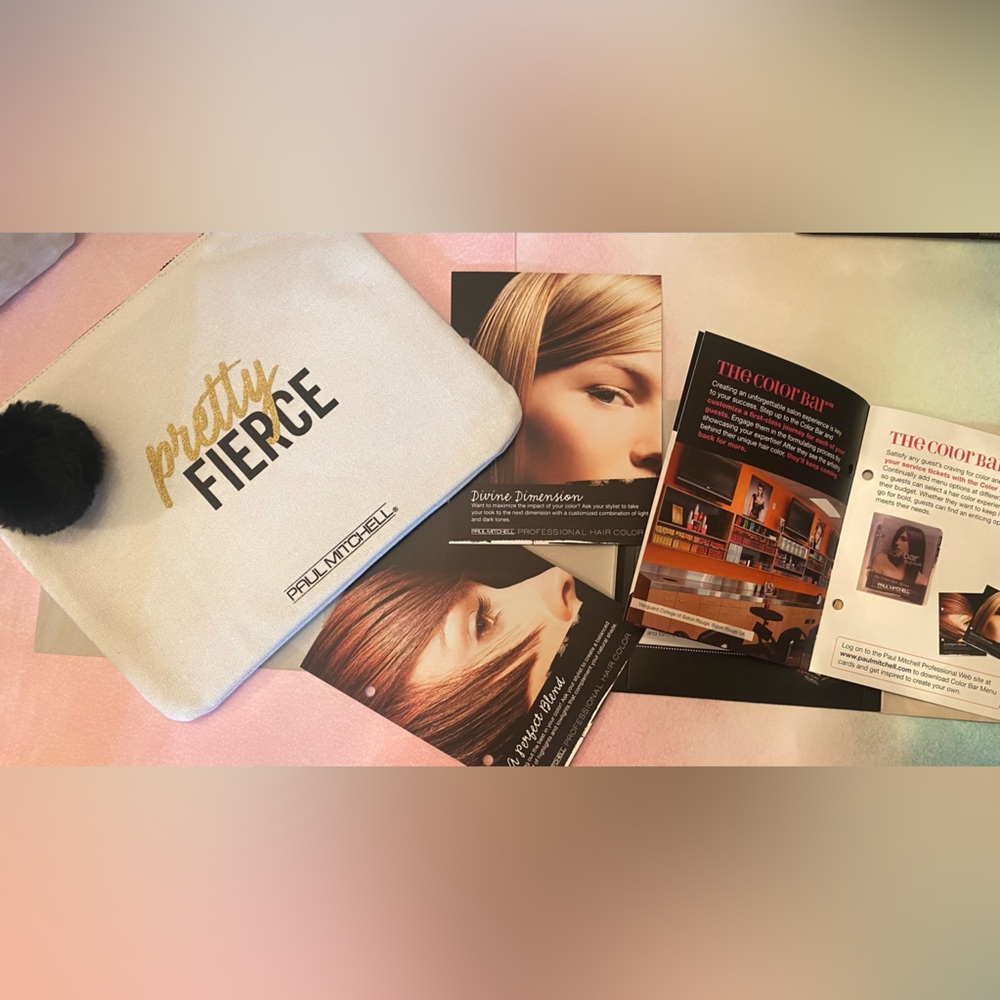 Paul mitchell cosmetic bag and color formulations booklet